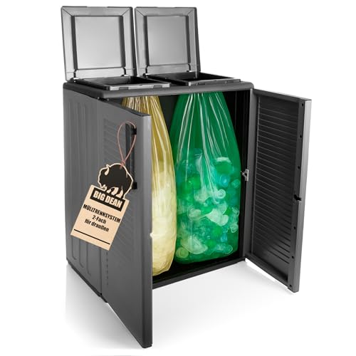 BigDean Mülltrennsystem Schrank Recycling System auch für Gelben Sack Made in Italy