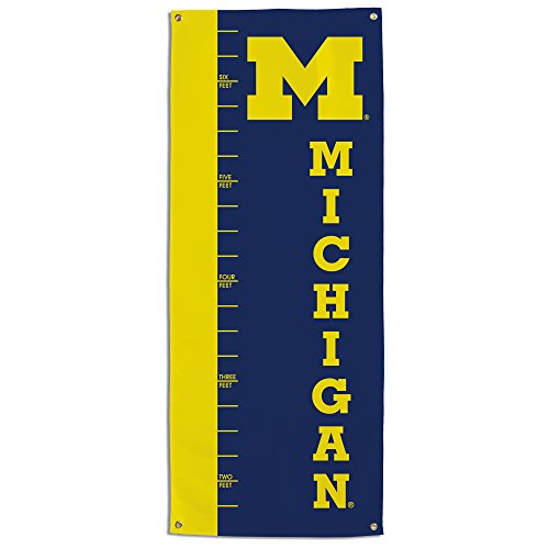 BSI PRODUCTS, INC. NCAA Michigan Wolverines Growth Chart Banner, Navy
