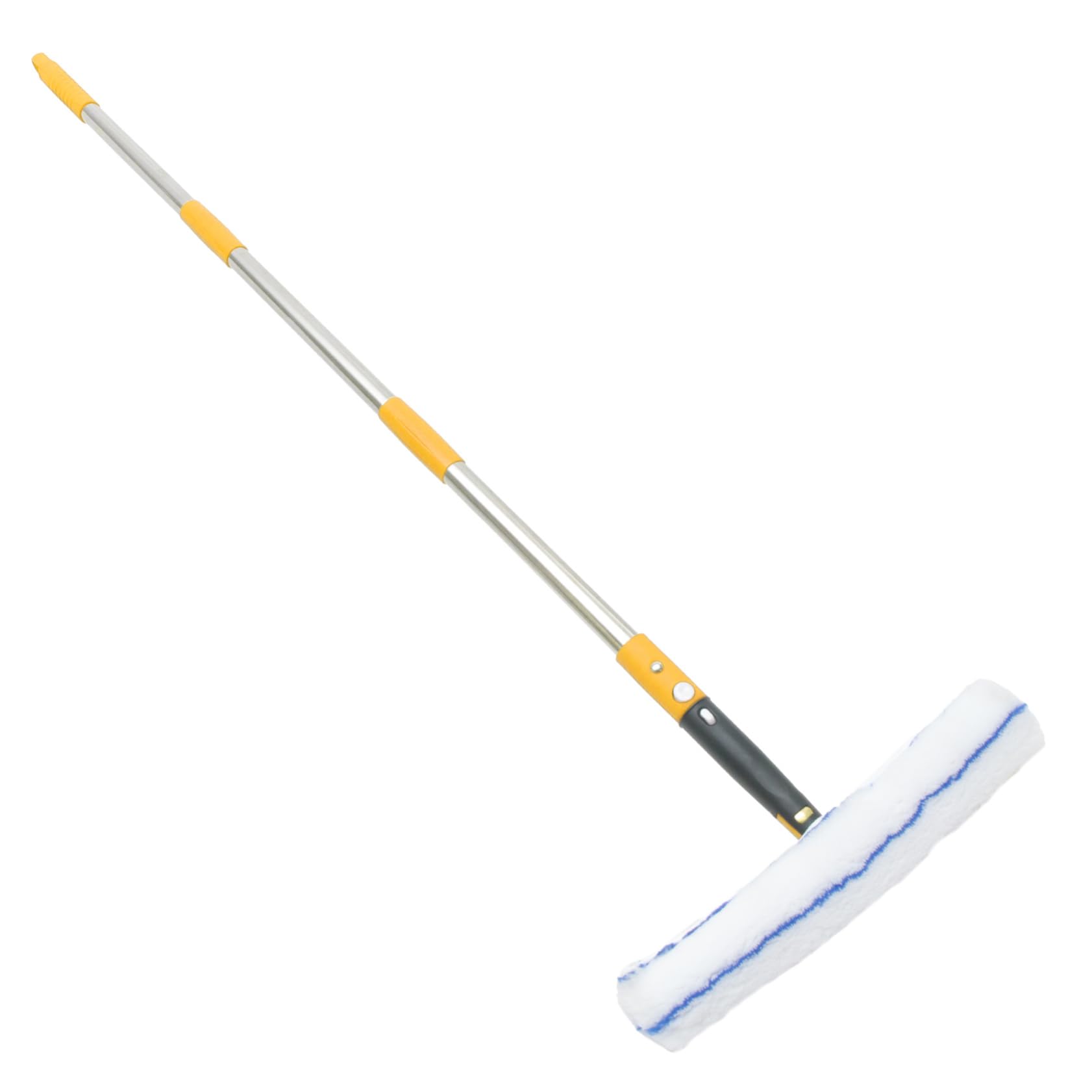 WRITWAA Ergonomic Handle Window Squeegee Set Extendable Microfiber Scrubber Pole for Car Sliding Door Shower Glass Door Mirror Washing Wiper Sponge Window Cleaning Brush