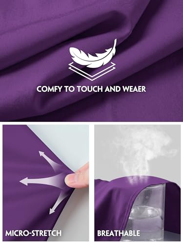 BBIBBI Button Down Shirts for Women Shirt Blouse Long Sleeve Up Womens Work Tops Blouses Outfits Office Business Casual Purple Size XL — view 4