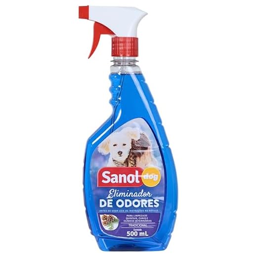 Eliminador de Odores Para Cães e Gatos, Tradicional - Gatilho, Sanol Dog, 500ml, Azul