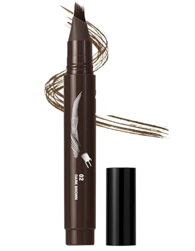 Erinde Microblading Eyebrow Pen, Waterproof Long Lasting Eyebrow Pencil for Women, Natural Brow Definer Creates Hair-Like Strokes, Smudge Proof Liquid Eyebrow Makeup for Shaping & Filling Brows,02#