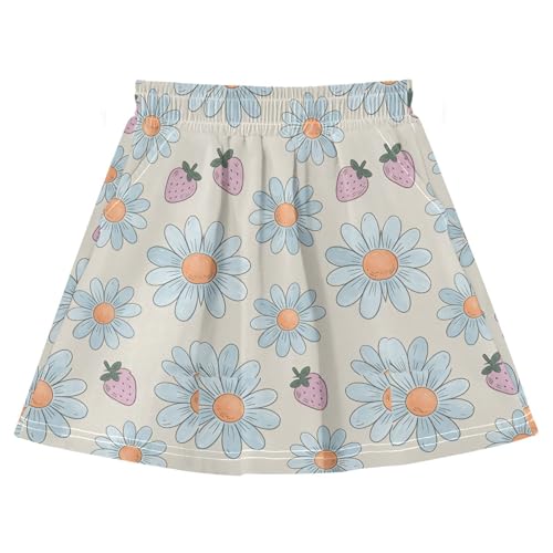 Jupe-short de tennis 2 en 1 avec poches jupe de golf en coton à motifs