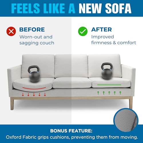 Meliusly Heavy Duty Couch Cushion Support for Sagging Cushions (21x72) Reinforced Wood Sofa Cushion Support Board for Sagging Seat, Deep Couch Supporter for Under The Cushions, Loveseat Saver - Thumbnail 3