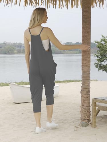 STOLKISS Jumpsuits for Women Plus Size Loose Casual Fall Clothes Knit Spaghetti Strap Overalls Wide Leg Long Pants Romper 2024 — view 5