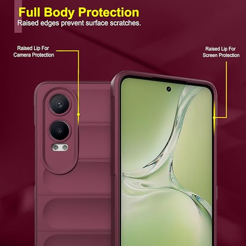 Image of amazon basics Back Case Cover for OnePlus Nord CE 4 Lite 5G | Compatible for OnePlus Nord CE 4 Lite 5G Back Cover | Liquid Silicon Magic Case with Camera Protection | Plum