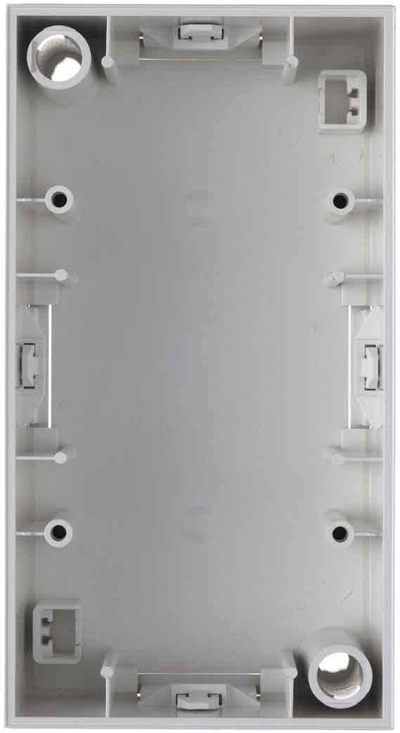 Hager S1 caisse socket 2 éléments blanc pour regrouper deux modules de prise