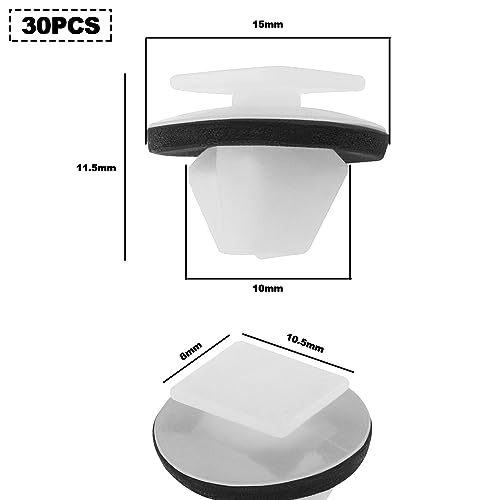 SG Store 30 Stück Außentürverkleidungs-Clips mit Dichtung LR032984 Kompatibel mit Range Rover, Kunststoffbefestigungen, Halteklammern, Automobilteile