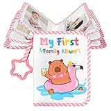 Baby Photo Album - My First Family Album Book Holds 17 4x6 Photos | Soft Cloth Baby Memory Book for Newborn Toddlers, Baby Shower Birthday Gifts, Family Memory Keeper