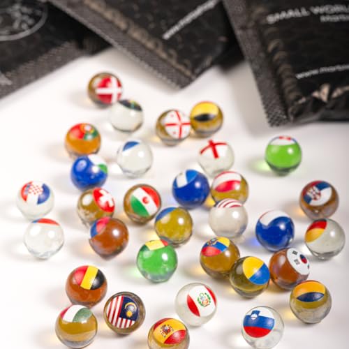 Miniatura 6 de Marbleflags Small World Collection Caja 5 Sobres 50 Canicas Aleatorias De Banderas Del Mundo