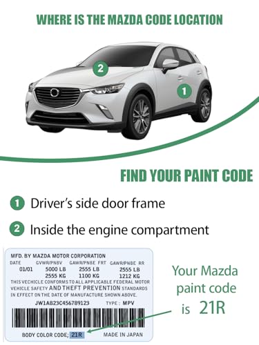 Image of 46G Machine Gray Metallic Touch Up Paint for Mazda, Color Accurate Car Paint Scratch Repair Pen, Quick & Easy Fix Automotive Chips and Nicks