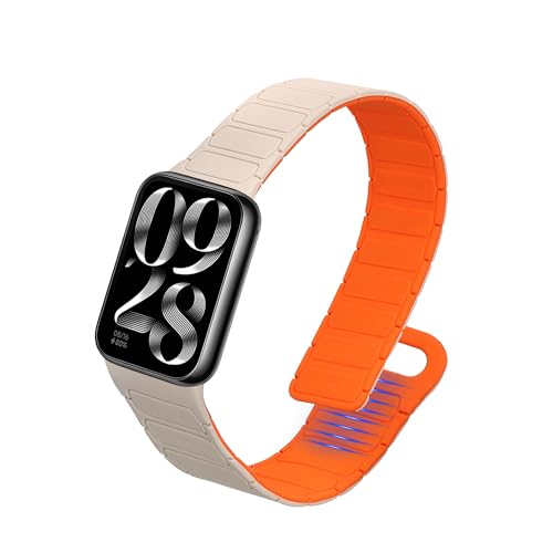 kwmobile Ersatzarmband kompatibel mit Xiaomi Smart Band 8 Pro/Band 9 Pro/Redmi Watch 5 / Redmi Watch 4 Armband - Fitnesstracker Silikon Band mit Magnetverschluss