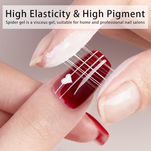 Spider Gel para uñas blanco 0.17 Fl Oz miniatura 3