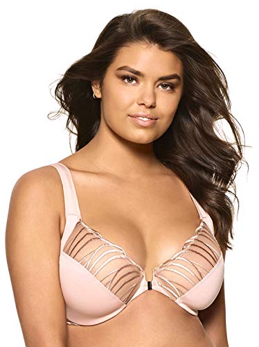 Felina - Paramour Angie Front Close Minimizer Bra for Women (Warm Neutral, 34H)