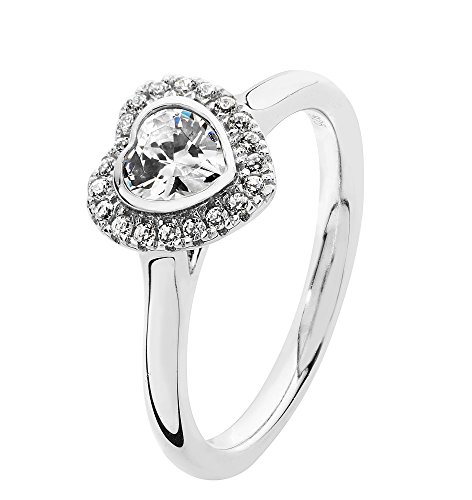 Bague femme argent fin et oxyde de zirconium anti ternissement