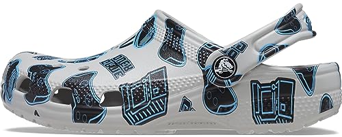Image of Crocs Unisex-Child Classic Graphic Clog, Game Over Atmosphere, 5 M US Toddler