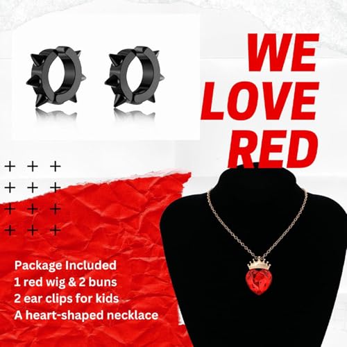 Perruque bouclée rouge pour filles douce et confortable, accessoire cosplay de qualité