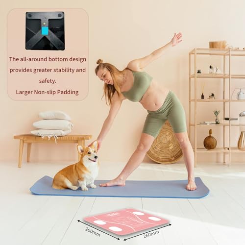 Pèse-personne numérique connecté rose pour votre routine bien-être