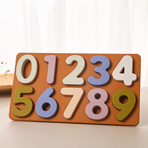 Image of Mamimami Home Toddlers Montessori Learning Number Puzzle Toy Board for Kids Preschool Boys & Girls Educational Silicone Toys