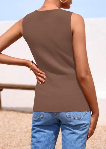 Image of PRETTYGARDEN Women's Sweater Vest Button Down Summer Tank Tops 2026 Sleeveless Knit Vests Fashion Business Casual Outfits