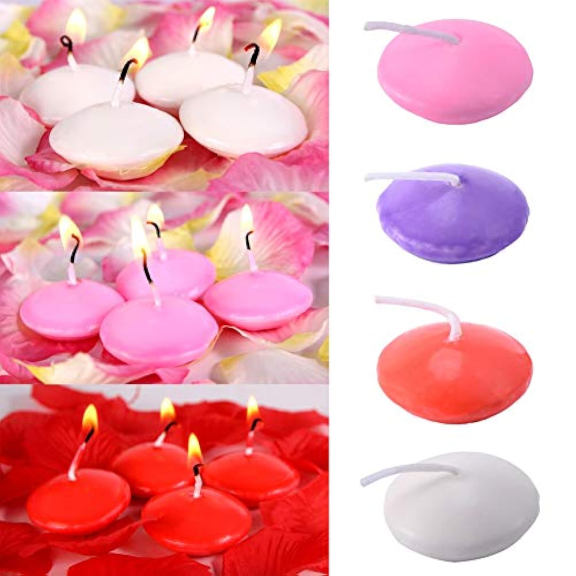 25pcs Romantic Round Water Floating Candles for Home Decor