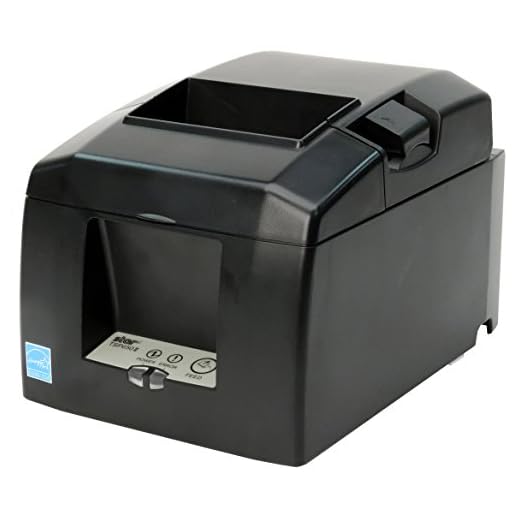 Star Micronics TSP654IIBi2 Bluetooth Thermal Receipt Printer with Auto Connect for iOS, Auto-cutter, and External Power Supply - Gray