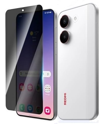 Image of Front Screen Protector Privacy Tempered Glass For Xiaomi Redmi Turbo 5 5G (Anti Spy Glass) Pack Of 1-Black