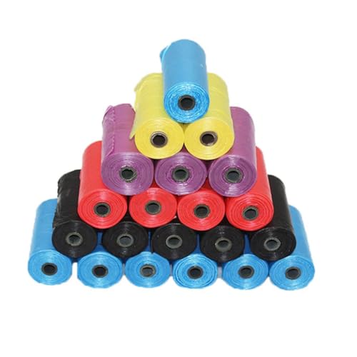 Totority 10pcs Pet Poop Bags for Long Handle Scooper Leak-Resistant Dog Waste Pickup Bags for Outdoor Walking Portable and Easy to Carry Pet Supplies Random Color Random Color