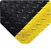 Wearwell 414.1516x2x3BYL Diamond-Plate SpongeCote UltraSoft Mat, 2' Width x 3' Length x 15/16"" Thickness, Black/Yellow