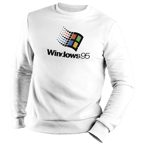 Venus Style windows 95 man finland Unisex White Sweater Size S