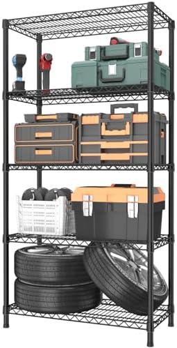 Adjustable Storage Shelf steel organizer with 1-inch shelf height increments