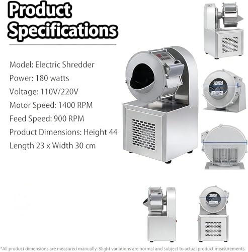 Cortadora y ralladora eléctrica de verduras acero inoxidable miniatura 7