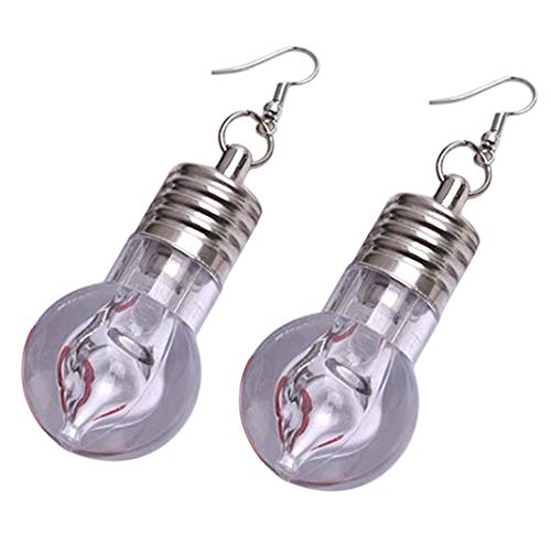 Preisvergleich Produktbild DYSCN Persönlichkeit Ohrringe für Frauen Kreative Bunte leuchtende Glühbirne Anhänger Ohrring Charme Schmuck für Frauen Mädchen,Stil 1