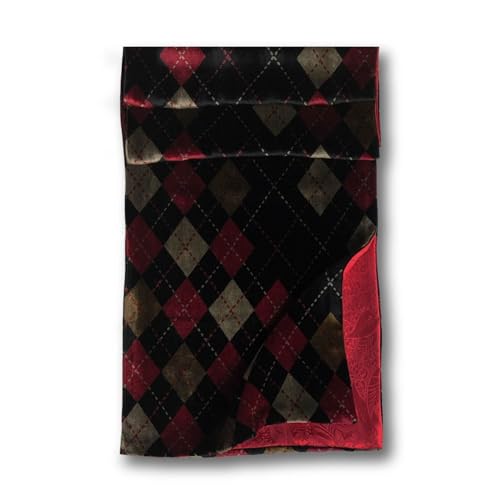 Print Silk Velvet Scarf, Pure Silk Lining, Size 60
