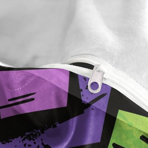 Housse de couette graffiti 3D avec fermeture éclair literie microfibre - 8