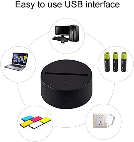 GRJAWN 3D Illusie Lamp Led Naast Tafellamp, Speelkaart Dobbelstenen Nachtlampje 16 Kleuren Auto Veranderende Touch… - Image 5