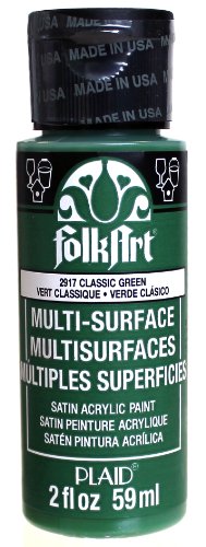 FolkArt Multi-Surface Paint in Assorted Colors (2 oz), 2917, Classic Green