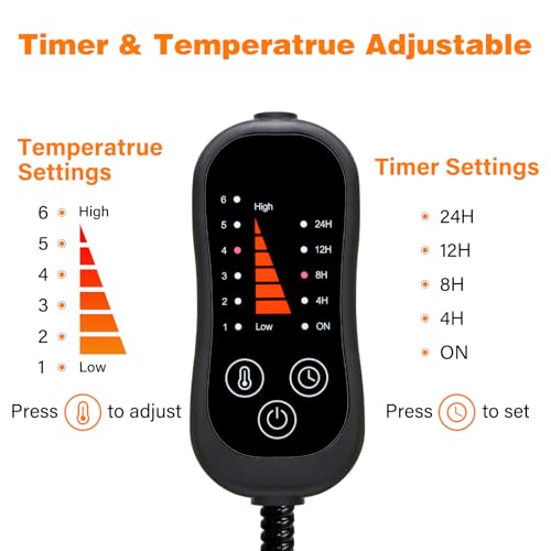 Lepawit Pet Heating Pad, Adjustable Emperature Heated Cat Bed With Timer, Outdoor Waterproof Heated Dog Bed With Anti-Chew Cord thumb #1