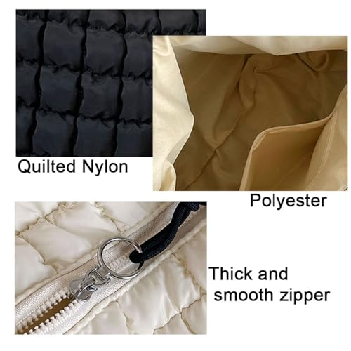 Puffer Tote Bag for Women Quilted Bubble Beach Crossbody Bag for Free people Large Shoulder Hobo Puffy Trendy Padding Handbag4