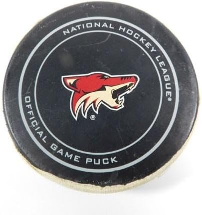 2017 Arizona Coyotes vs. Los Angeles Kings Game Used Puck 11-24-17 AA0023116 - NHL Unsigned Game Used Pucks
