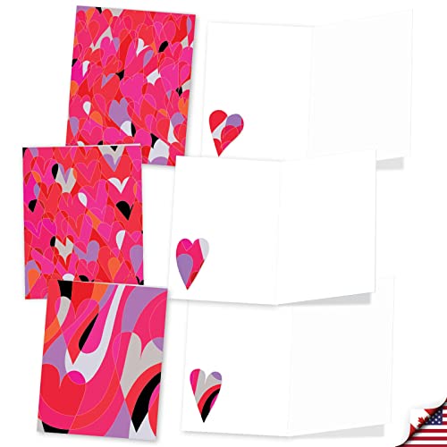 Image of The Best Card Company - 20 Assorted Blank Note Cards Box Set 4 x 5.12 Inch with Envelopes (10 Designs, 2 Each) - Love You Lots AM10330OCB-B2x10