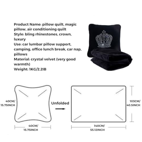 Almohada de coche edredón de lujo con manta cálida para aire acondicionado 7