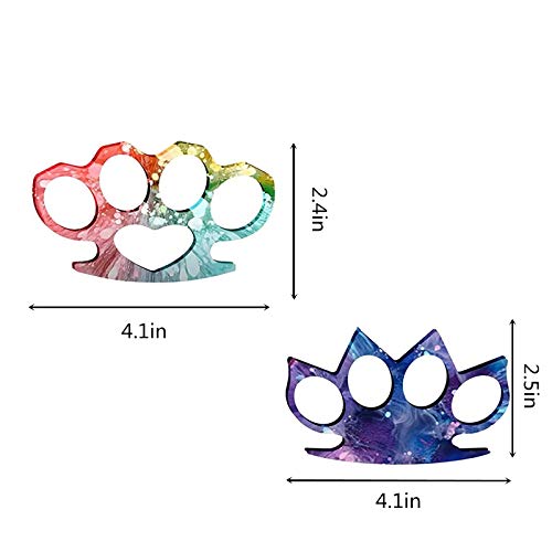 Luckgy Brass Knuckles Resin Mold, Finger Keychain Silicone Epoxy Casting Molds for DIY Crafts, Keychains, Pendants, Handmade Gifts and Jewelry Making. - Thumbnail 7