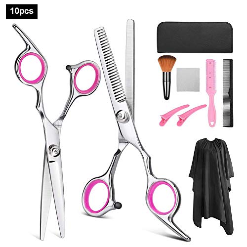 Preisvergleich Produktbild bearivt Haarschere Set, Scharfe Friseurscheren, Perfekter Effilierschere Premium Haarschneideschere Licht Einseitiger Effilierer - Profi Friseur Schere Haare Friseurschere Haarschnitt Haarschneideset