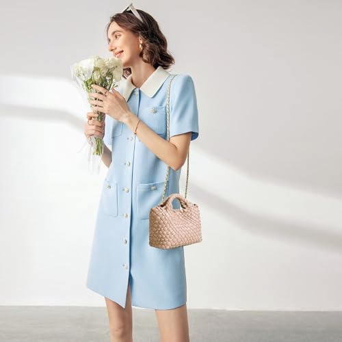 Image of Woven Tote Bag for Women with Coin Purse, Foldable Chain Small Crossbody Handbags, Fashion Shoulder Bag, Hobo Satchel