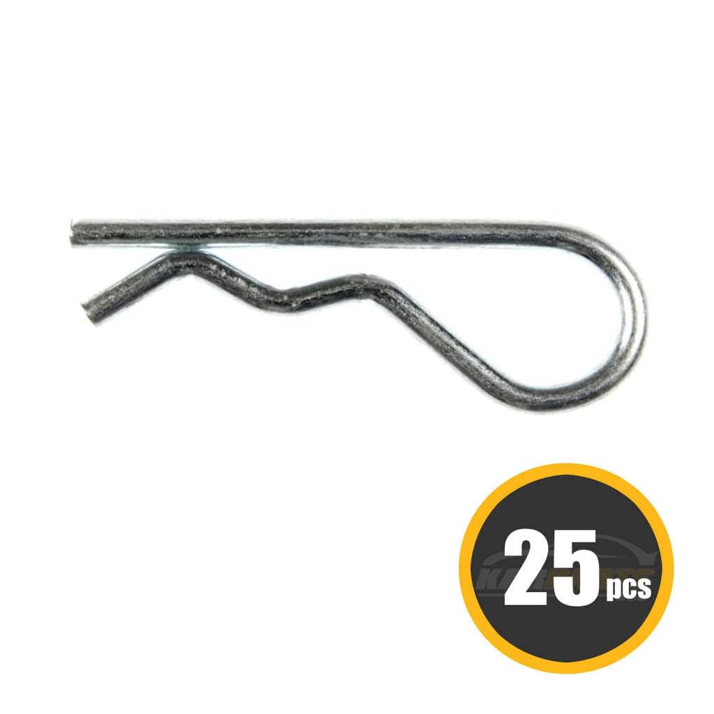 KarParts360 Hitch Pin Clip | 25 Pieces | Made of Zinc | 0.093 Inches Diameter | Pins/Rings/Clips Fastener | Anchor Fastener Style