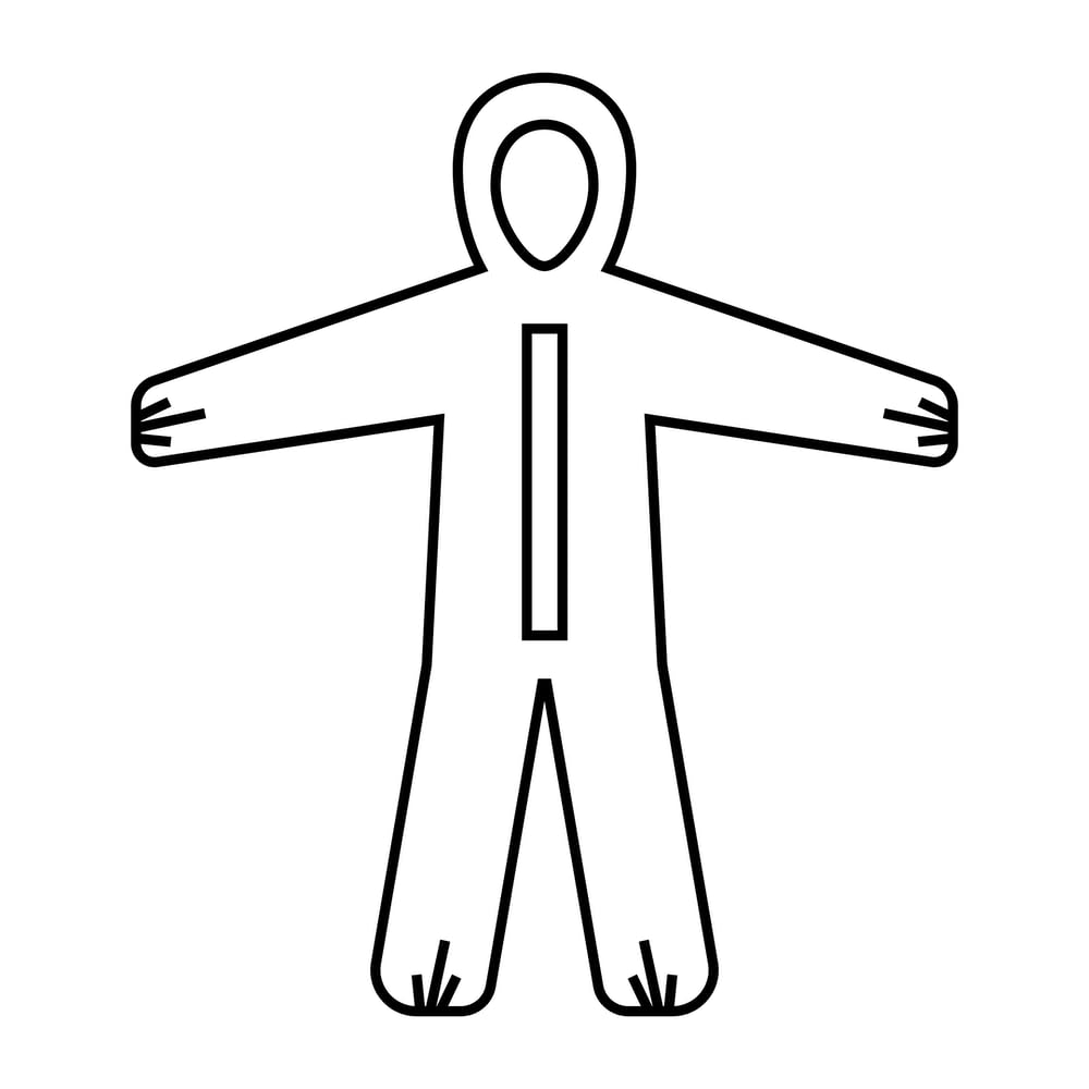 Ironwear 1620 White Disposable Coveralls Polyethylene Polypropylene Suit for Painters | Protective | Zippered | Elastic Wrists