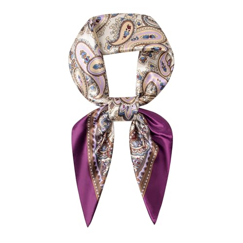 Image of 35 inch Men's Silk Cowboy Scarf - Oversized Western Bandana Neckwear, Large Square Scarf with Gift Packaging