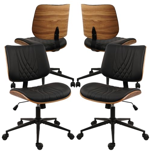 CLATINA Armless Swivel Office Chair