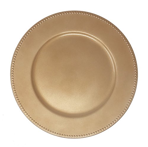 Set de 12 platos cargadores redondos premium, 13 in, dorado miniatura 1